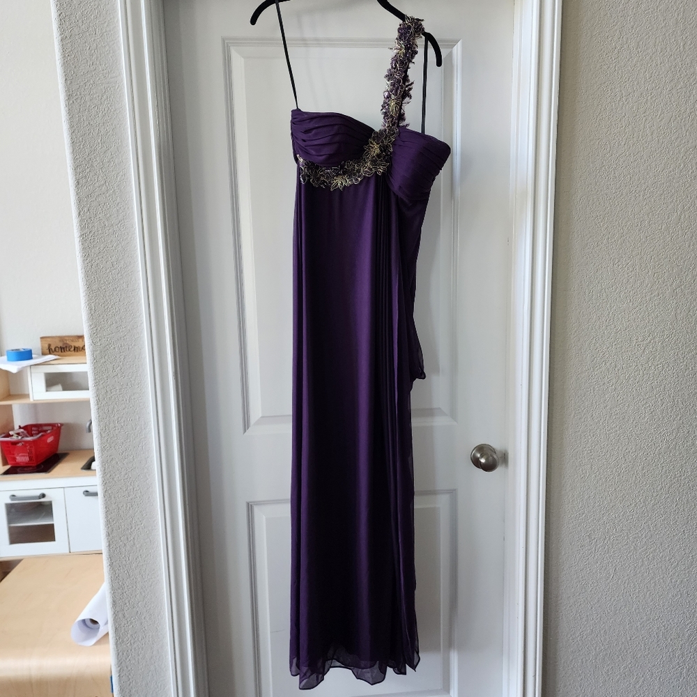 Purple evening gown